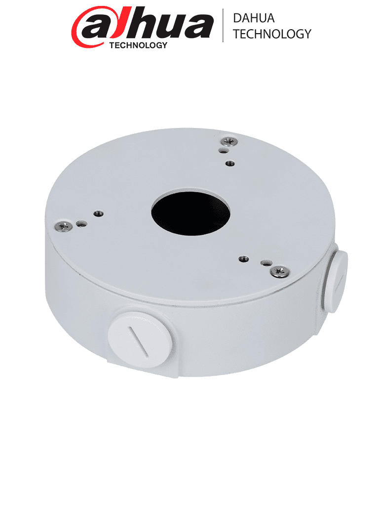 DAHUA PFA13G - Caja de Conexiones Metálica/ Compatible con Domo y Bala/ Consulte la Selección de Accesorios/ Series: HAC-HDW1200/1230/1500/1220SL, IPC-T1B20/40/ IPC-T1B20-L / HAC-HDW1801TL-A/ HAC-HDW1200TL-A/Entre Otras/ Uso Interior/ — Dahua Technology · SKU DHT0430047