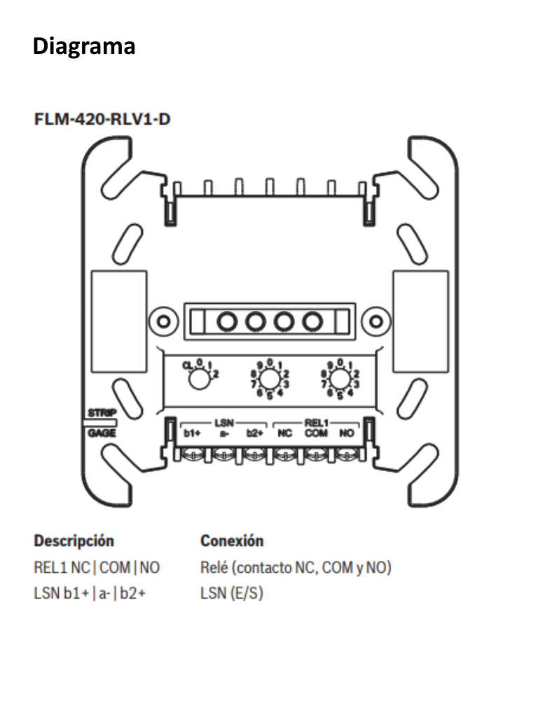 BOSCH F_FLM420RLV1D - Modulo de interconexion de rele de baja TENSIO