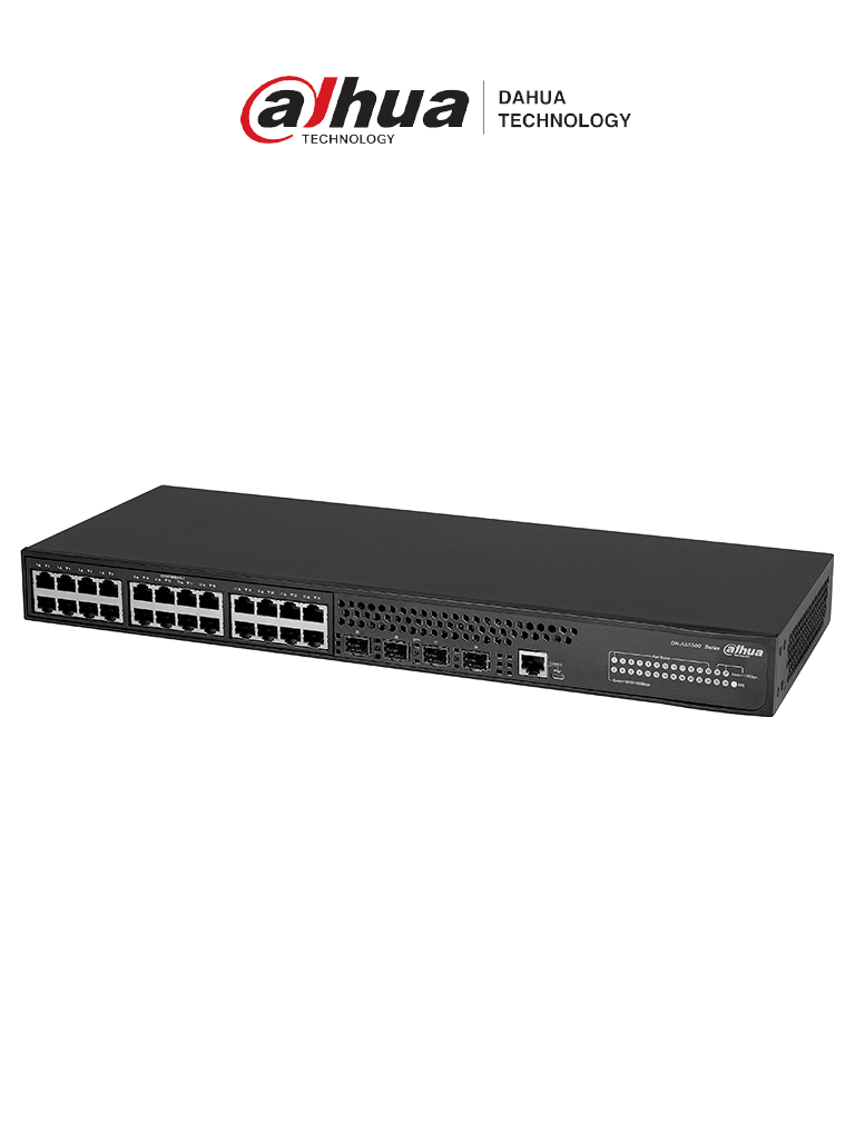DAHUA DH-AS5500-24GT4XF / Switch Gigabit/ 24 Puertos/ Potentes funciones L2 y L3/ Marco Inteligente Resiliente 2 (IRF2)