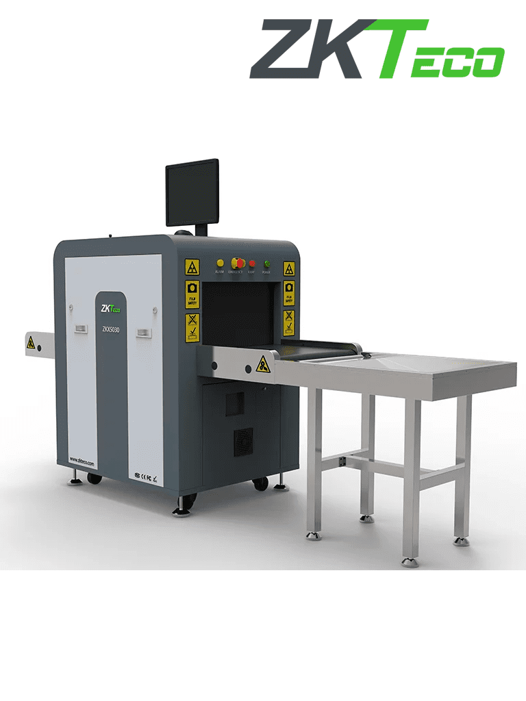 ZKTECO ZKX5030A - Máquina de Rayos X con energía simple, túnel para equipaje de 50 x 30 cm y capacitación en sitio incluida.