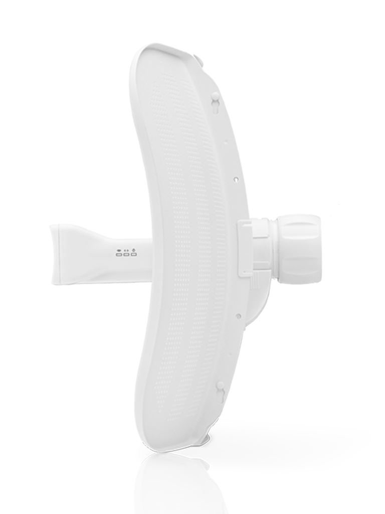 UBIQUITI LiteBeam M5 LBE-M5-23 - Radio (CPE) airMAX M5 operando en 5 GHz (5150 - 5875 MHz) con antena integrada de 23 dBi y potencia de transmisión de 25 dBm. Cuenta con 1 puerto Ethernet (10/100), ofrece un rendimiento de hasta 100 Mbps.