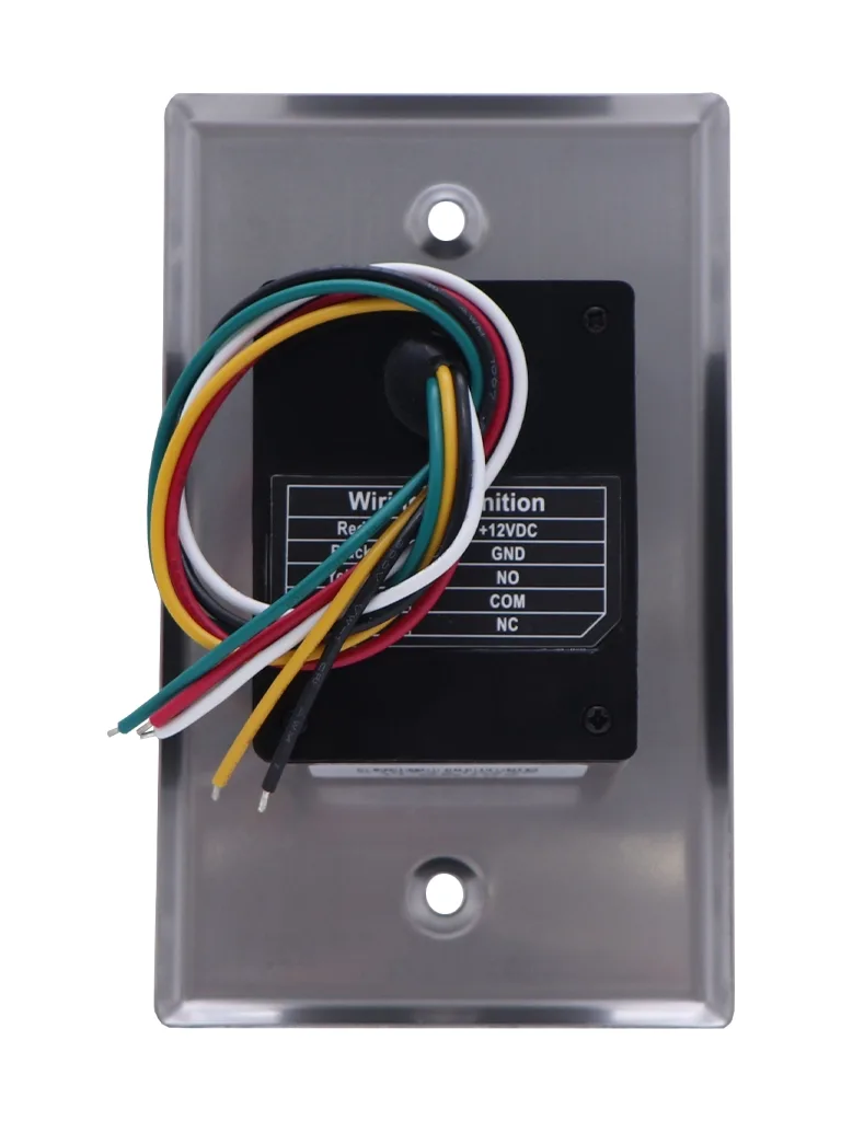 ZKTECO TLEB102 - Botón de Salida sin Contacto, Serie K11, Indicador LED, Acero Inoxidable, 12 VCC, Función NC/NO, Distancia de Detección hasta 10 cm