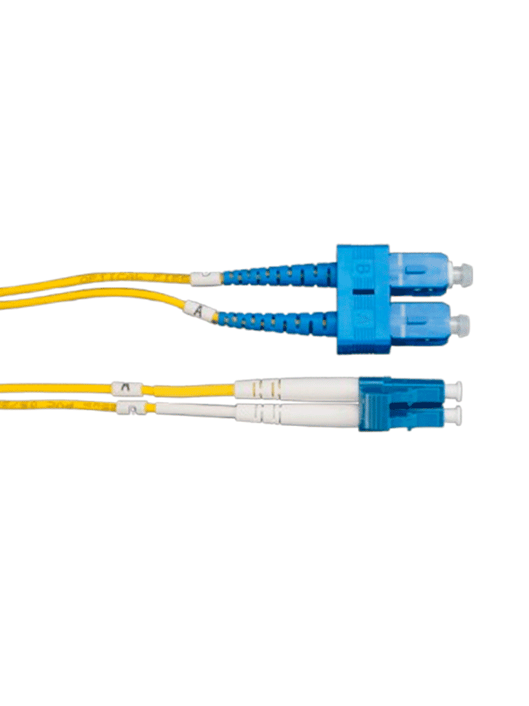 TCE  - LP-FO-D-LCU-SCU-03 - Jumper LC-SC Monomodo / UPC / Duplex 2 mm / 3 metro / Amarillo