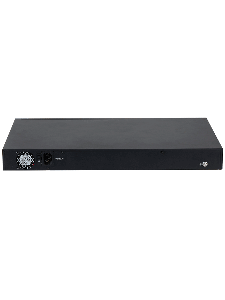 DAHUA DH-S4228-24GT-240 Switch PoE Gigabit Administrable con 24 puertos PoE, ideal para transmisión de larga distancia (hasta 250 m), perfecto para redes de Capa 2