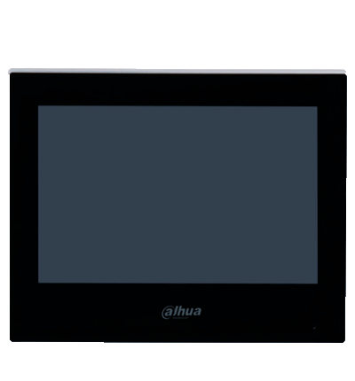 DAHUA DHI-KTP03 - Kit de Videoportero: Monitor de 7", frente de calle IP65 con visión IR, apertura remota, y control de 1 puerta. Incluye switch PoE de 4 puertos 10/100 y 2 puertos uplink. Protección y acceso inteligente en un solo sistema.