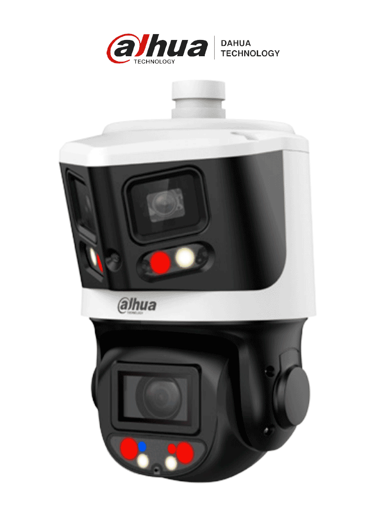 DAHUA DH-SDT3E410-8P-MB-A-PV1 - Cámara PTZ IP X-Spans 8MP+4MP, TiOC: 10X Zoom, IR hasta 70m, Autotracking, Protección perimetral,Multivisión, Disuasión activa, Luz dual inteligente, SMD 4.0/ IP66. — Dahua Technology · SKU DHT0060120
