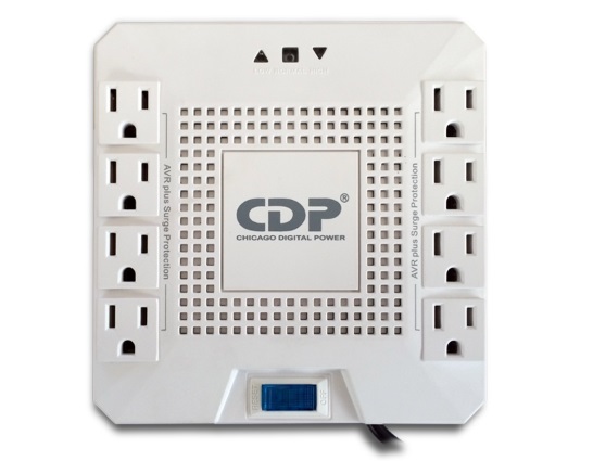 CDP R-AVR1808 - Regulador para equipos electrónicos de alto consumo, 1800VA / 1000W, con 8 tomas y protección.
