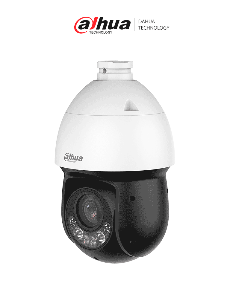 DAHUA DH-SD4D825MB-HNR - Cámara IP PTZ de 8 MP / WizSense/ 25x de Zoom óptico/ IR de 100 m/ Luz cálida 50m/H.265+/ WDR Real de 120 dB/ Protección perimetral/ Detección facial / SMD 4.0/ Ranura para MicroSD/ IP67/ E&S de Alarma y Audio/