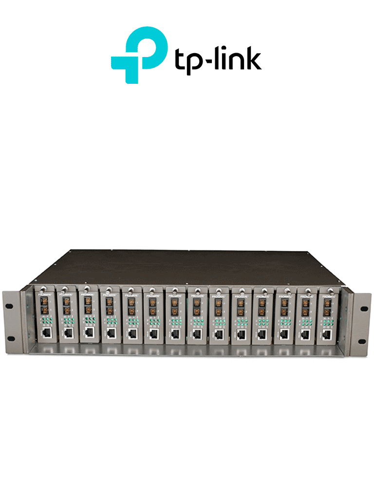 TP-LINK - MC1400 - Chasis 14 bahías para 14 convertidores de medios