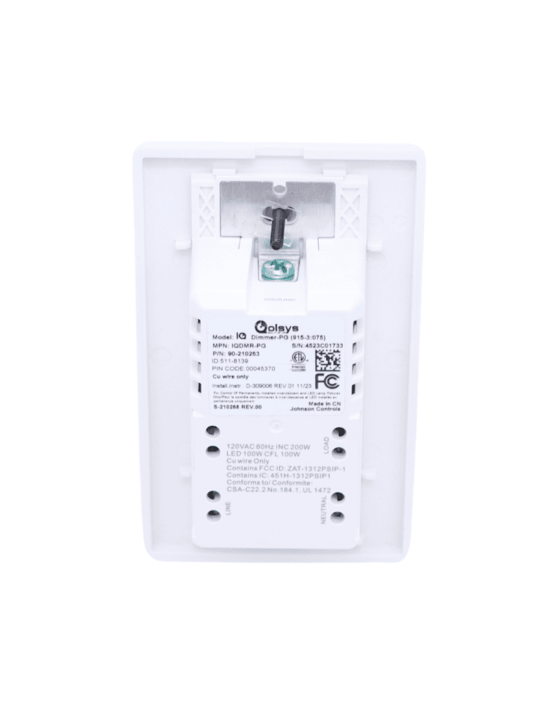 QOLSYS Dimmer Inteligente - QOLSYS Dimmer Inteligente Interior - PowerG