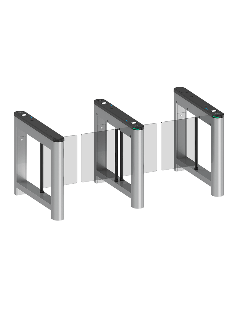 ZKTECO SATURNS1200 - Barrera Peatonal Central Abatible / Acero SPCC laminado en frío / Hasta 3 millones de ciclos / Vidrio templado 2.5D / Requiere barrera Saturn-S1000