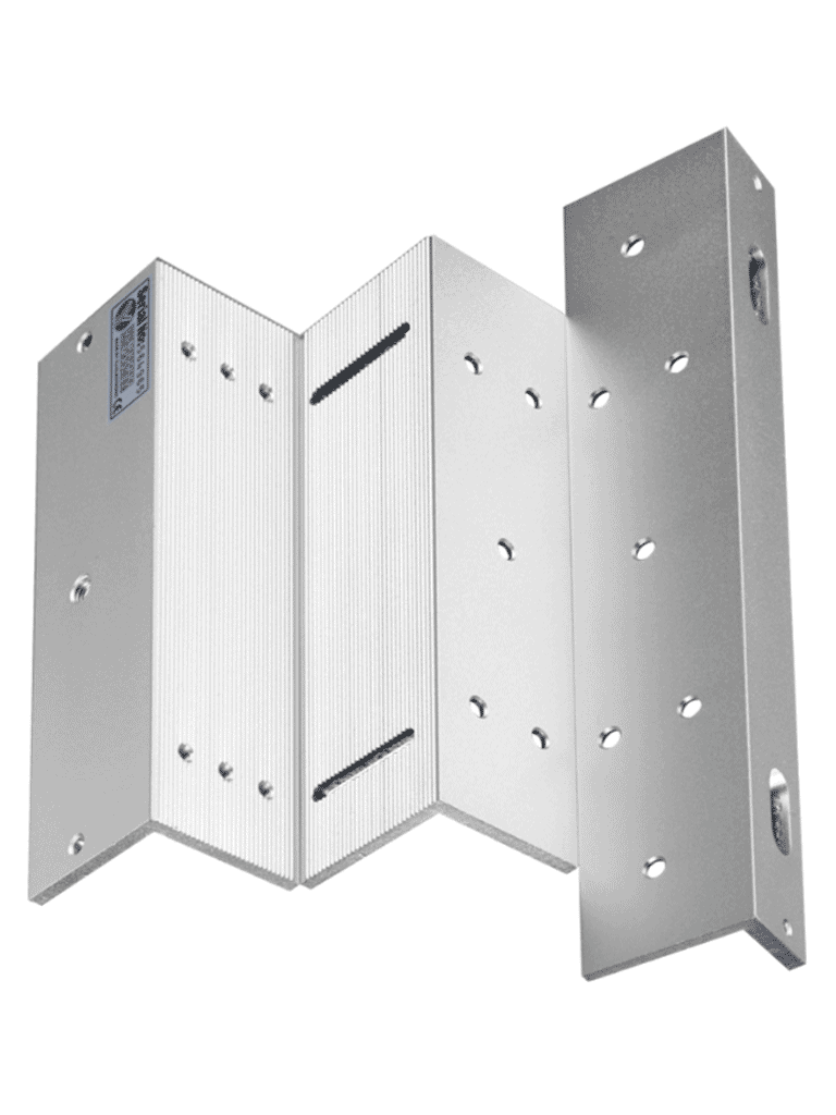 YLI YM750TPACK - Paquete de Cerradura Magnética YM750TLED con Soporte ZL MBK750ZL / Fuerza de Sujeción 750 Kg, 1500LB / Voltaje dual 12v/24VDC