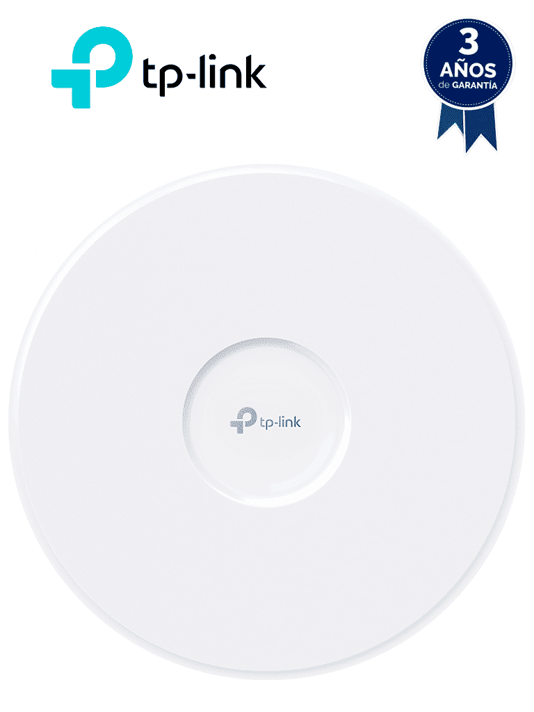 TP-LINK EAP773 - Punto de accesso WIFI 7, Tribanda 5760 Mbps (6 GHz) + 4320 Mbps (5 GHz) + 574 Mbps (2,4 GHz) , 1 puerto RJ45 de 10G , Ancho de banda de 360 Mhz