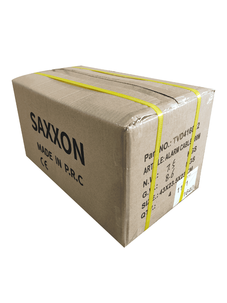 SAXXON OWAC4100J - Cable de alarma / 4 Conductores / CCA/ Calibre 22  AWG / 100 Metros / Recomendable para control de acceso / Videoportero / Audio / Reforzado