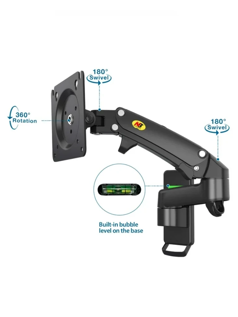 TCE F150 - Soporte de Pared para Pantallas de 17 a 35" , Carga Máxima 12 Kg , VESA 75x75mm / 100x100mm , Ajuste Inclinación y Rotación