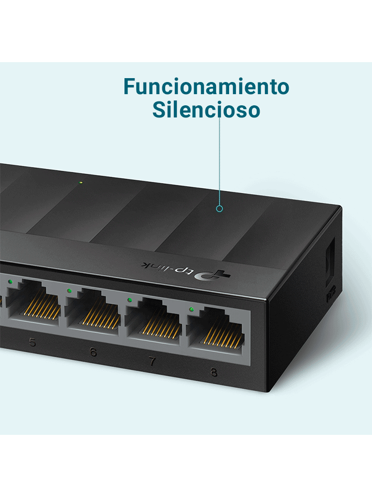 TP-LINK LS1008G - Switch para escritorio 8 puertos 10/100/1000Mbps.