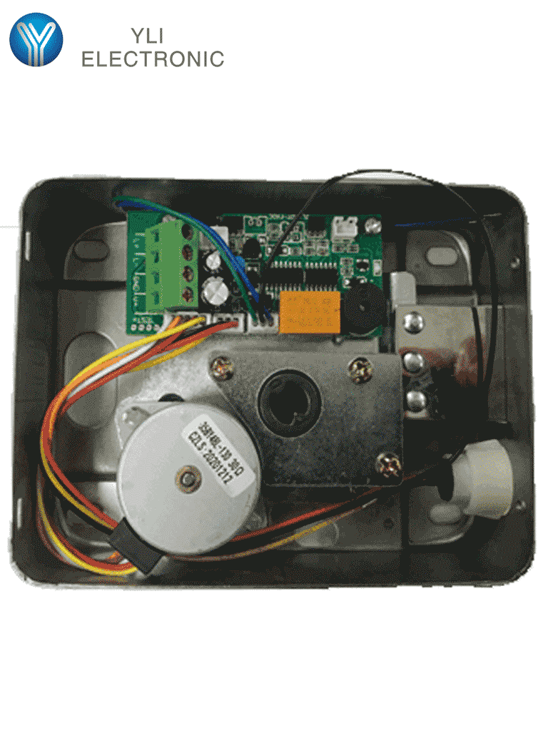 YLI ABK703BS - Cerradura inteligente con cierre automático cuenta con juego de 3 llaves, sensor con luz LED de status o correcto cerrado, apertura con pulso voltaje de 12VDC