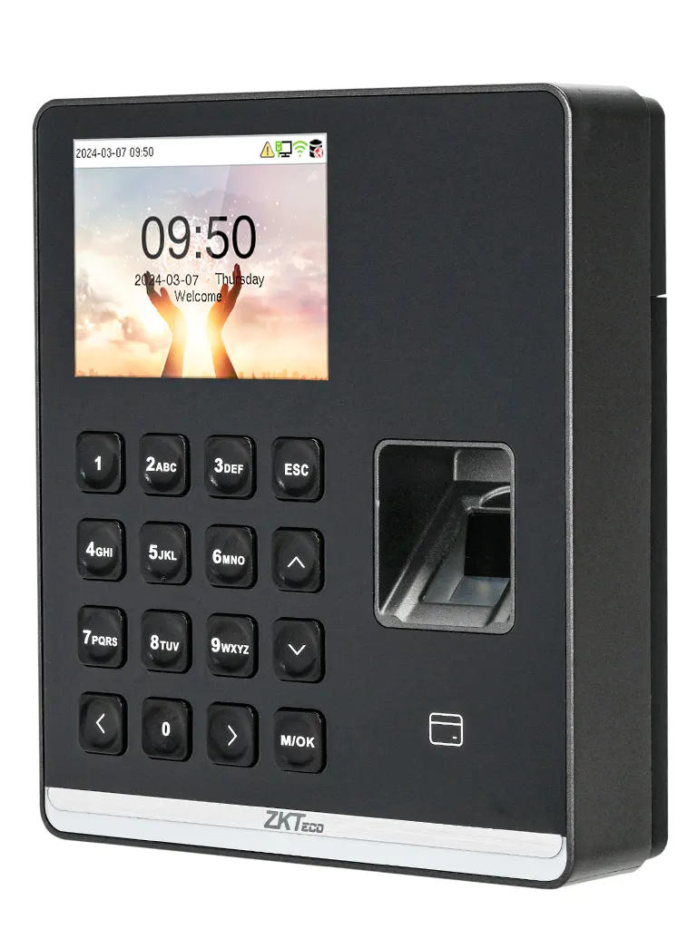 ZKTECO SenseFP M1 - Control de Asistencia con Huella Digital BioID+ (500), Tarjeta de Proximidad 125 kHz (500), Contraseña (500), 100,000 Eventos y Conexión Wi-Fi (Compatible con ZKBio Zlink)