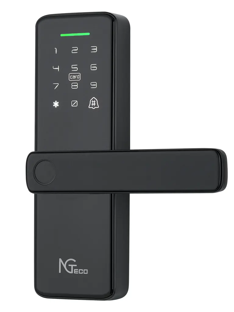 NGTECO SL01A730N Cerradura Inteligente Biométrica con WiFi / 300 usuarios / APP Móvil / Estilo americano / derecha o izquierda / Aperturas remotas