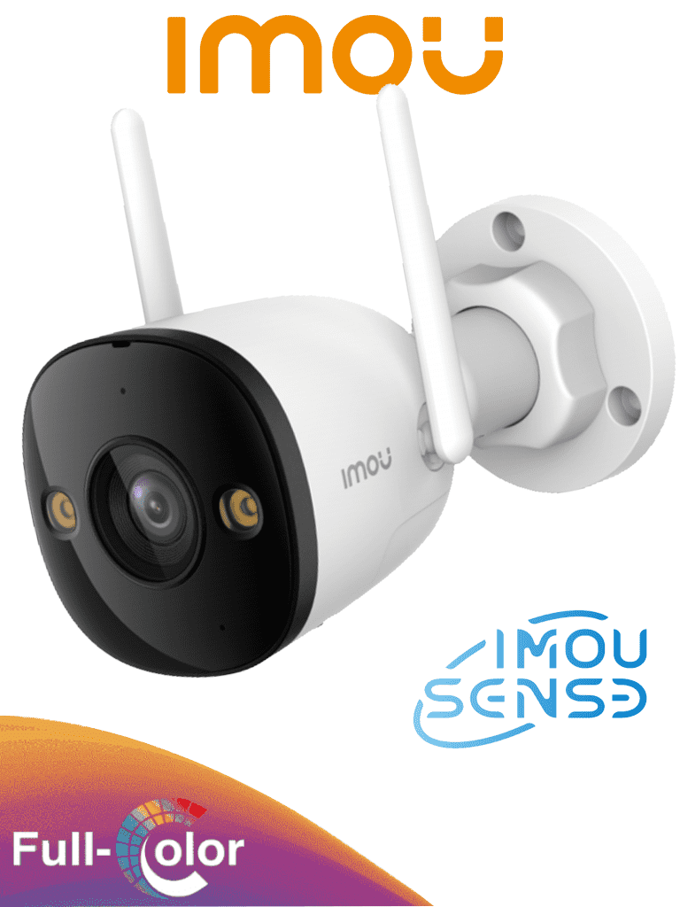 IMOU Bullet 3 3MP (IPC-S3EN-3M0WE) - Cámara IP Bullet WiFi de 3MP, Full Color, con IMOU Sense, visión nocturna inteligente, audio bidireccional, disuasión activa, 108° de visión, IR 30m, H.265, IP67 y ranura MicroSD. — Imou · SKU DHT0150037