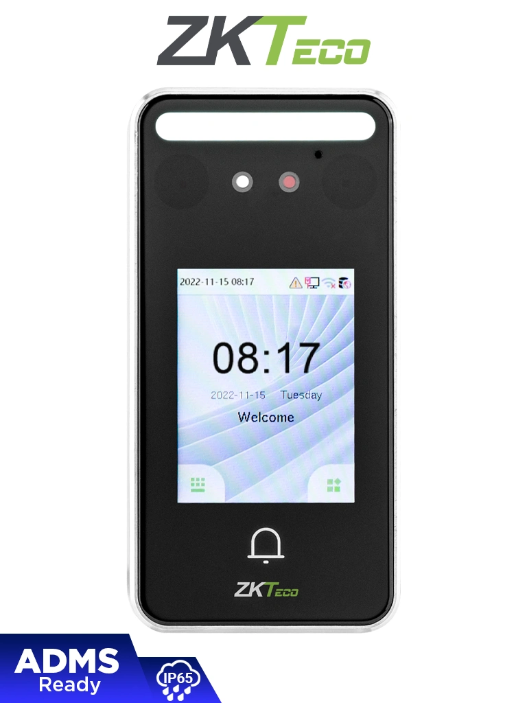 ZKTECO SpeedFaceV3LITE - Control de Acceso y Asistencia Visible Light con Autenticación Facial (500 Rostros), Tarjeta ID 125 KHz (3000), Registro de 200,000 Eventos, IP65 y Conectividad TCP/IP — ZKTeco · SKU ZKT0810083