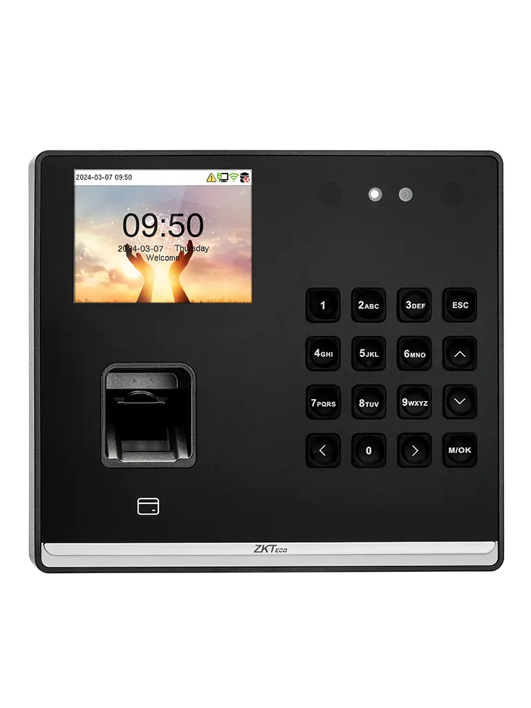 ZKTECO Senseface M2F Pro LR-  Control de Asistencia con Acceso Basico para 500 rostros / 1,000 huellas / 1,000 tarjetas 125 KHz / 150,000 Eventos / Bateria de Respaldo de 4 horas / Compatible con ZKBio Zlink