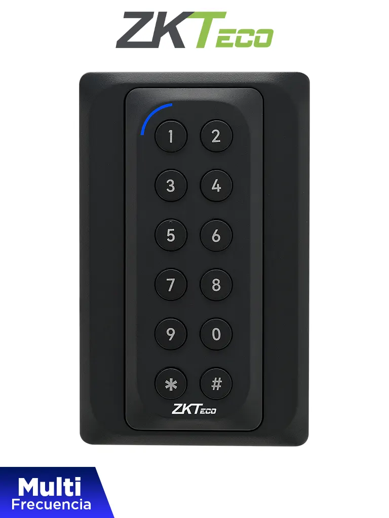 ZKTECO KR902S - Lector Esclavo de Tarjetas  ID 125 Khz y Mifare 13.56 MHz/  IP65/  Wiegand 26/ LED Indicador de Estado