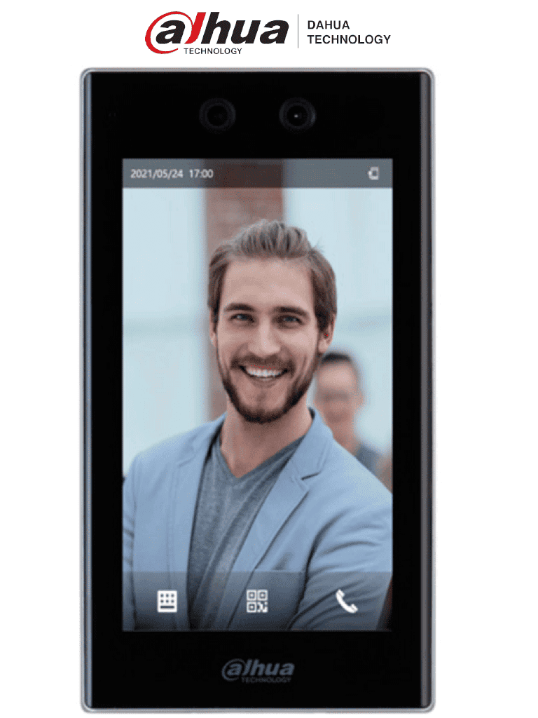 DAHUA ASI7213K-W - Control de Acceso y Asistencia WIFI Para 50,000 Rostros, 100,000 Tarjetas, 300,000 Eventos, Soporta Código QR, Reproducción de Anuncios de Video o Imagen, Exterior, FACT