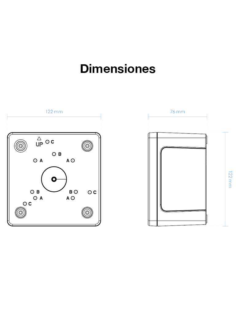 VIVOTEK AM-71C_V02 - Caja de conexiones de exterior para cámaras domo y bullet, IP66, color blanco, fabricada en aleación de aluminio