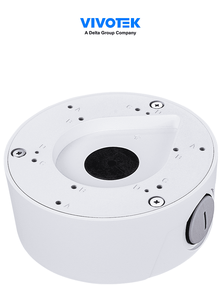 VIVOTEK AM-71B_V02 - Caja de conexiones exterior para cámaras domo, con protección IP66 y acabado en color blanco · SKU VIV0430145