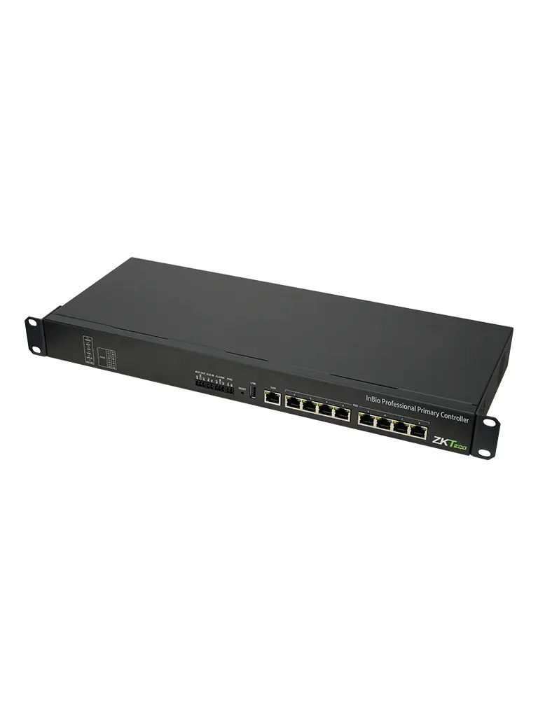 ZKTECO INBIOPC800 -  Control de acceso profesional PoE hasta 8 puertas / 4,000 huellas /  40,000 tarjetas RFID / 200,000 eventos /  Se requiere modulo DE10 para su funcionamiento ZKT0720026