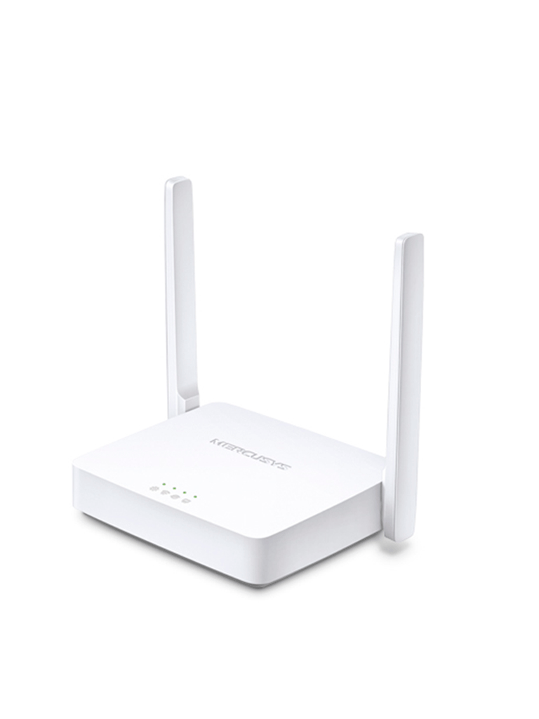MERCUSYS MW302R -   Router inalámbrico N de 2.4 GHz con velocidad de 300 Mbps, 1 puerto WAN 10/100 Mbps, 2 puertos LAN 10/100 Mbps y 2 antenas de 5 dBi. Compatible con IPv6 e IPTV