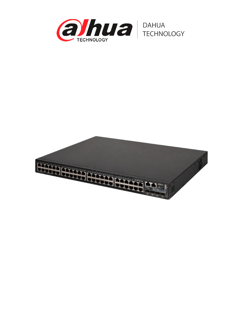 DAHUA S560048GT4XF- Switch de Nivel Enterprise/ 48 Puertos Gigabit/ Administrable Capa 3/4 Puertos para Fibra/ Soporta VLAN — Dahua Technology · SKU DHT1860007