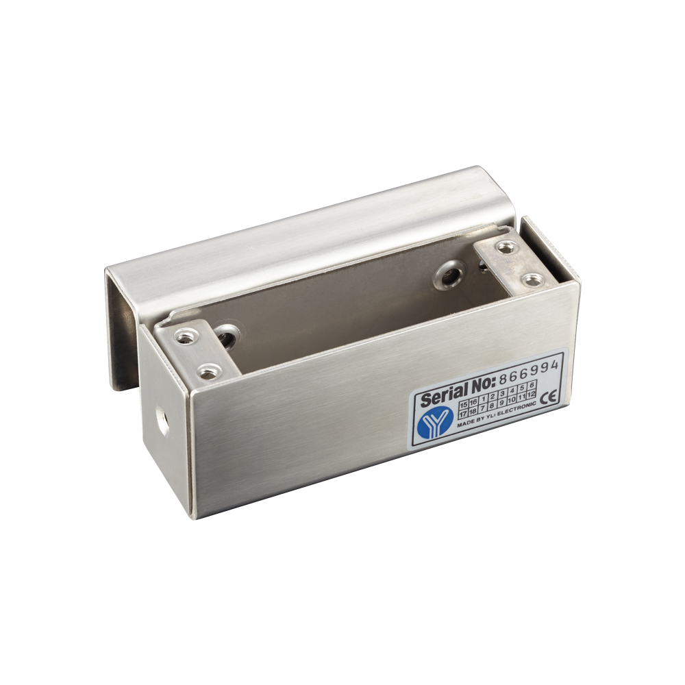YLI BBK600 - Soporte especial para cerraduras de perno modelo YB300 para Instalación en puertas de vidrio / Aluminio