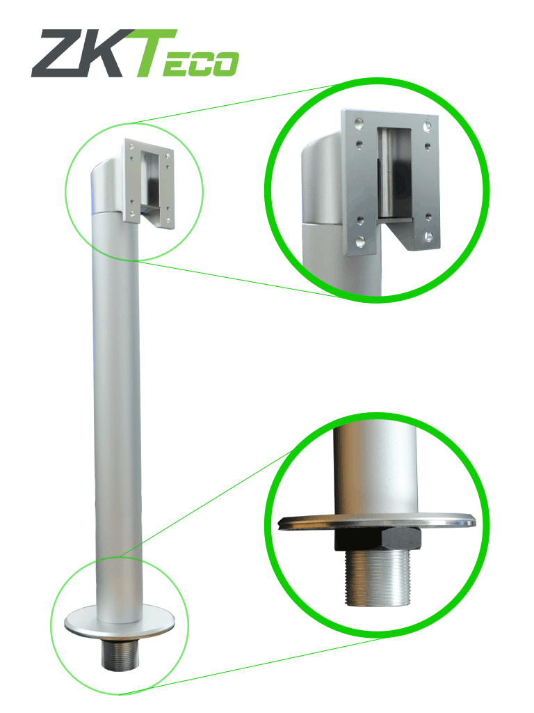 ZKTECO - Kit Bidireccional de torniquete TS1000D con 2 equipos de acceso FaceDepot7BL