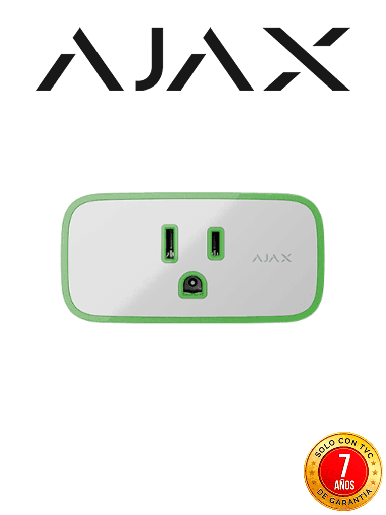 AJAX Socket - Enchufe inteligente e inalámbrico con monitor de consumo eléctrico color blanco — Ajax Systems · SKU AJX1220005
