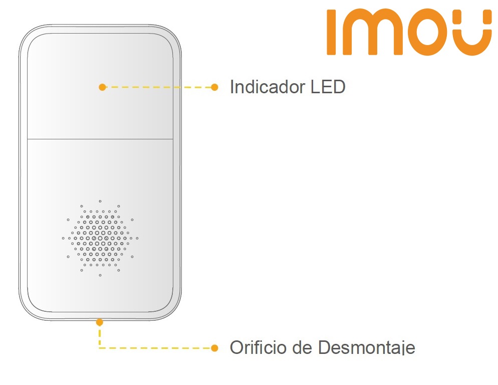 IMOU SIREN (ARA10-SW) - Sirena Inalambrica con Estrobo integrado sonido de 85 dB y frecuencia de 433 MHz. Con batería CR123A de alta duración y fácil instalación.