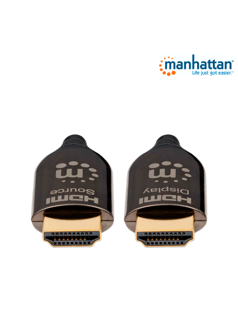 MANHATTAN 323239- Cable HDMI  de Alta Velocidad de 5 Metros/ Resolución 4k@30Hz/ Soprota 3D/ HDMI Macho a Macho/ Soporta Canal de Retorno de Audio (ARC)/ Blindado para Reducir Interferencia/