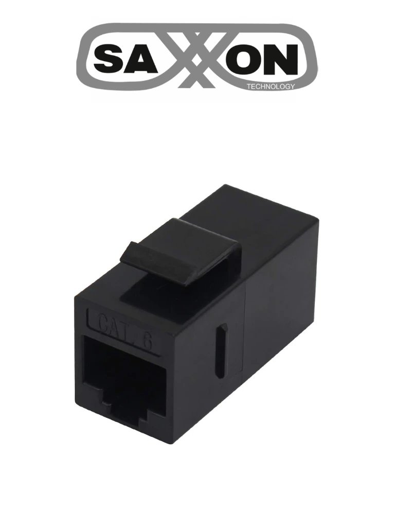 SAXXON M226 - Cople RJ45 / RJ45 Hembra a RJ45 hembra / CAT 6 / Color negro · SKU TCE442020