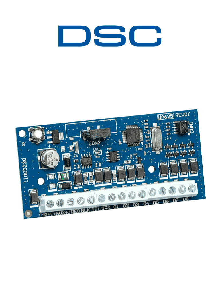 DSC HSM2208 - Módulo Expansor de 8 Salidas Programables de baja corriente compatible con panel NEO, PRO · SKU DSC1200012