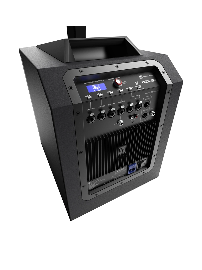 ElectroVoice M_EVOLVE30MUS - Sistema Amplificado de Columna EVOLVE 30M 8CH / Bluetooth / Columna 6x2.8" / Subwoofer 10" / Negro
