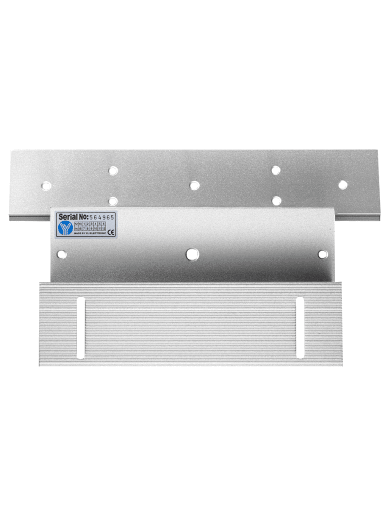 YLI YM750TPACK - Paquete de Cerradura Magnética YM750TLED con Soporte ZL MBK750ZL / Fuerza de Sujeción 750 Kg, 1500LB / Voltaje dual 12v/24VDC