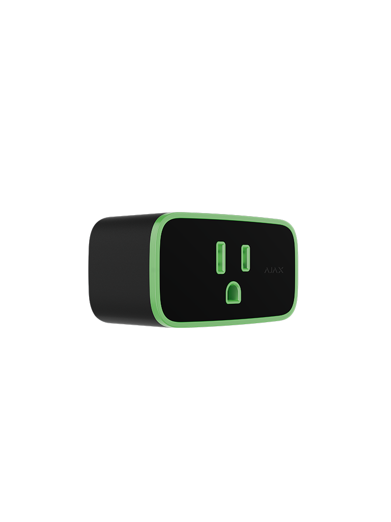 AJAX Socket - Enchufe inteligente e inalámbrico con monitor de consumo eléctrico color negro.