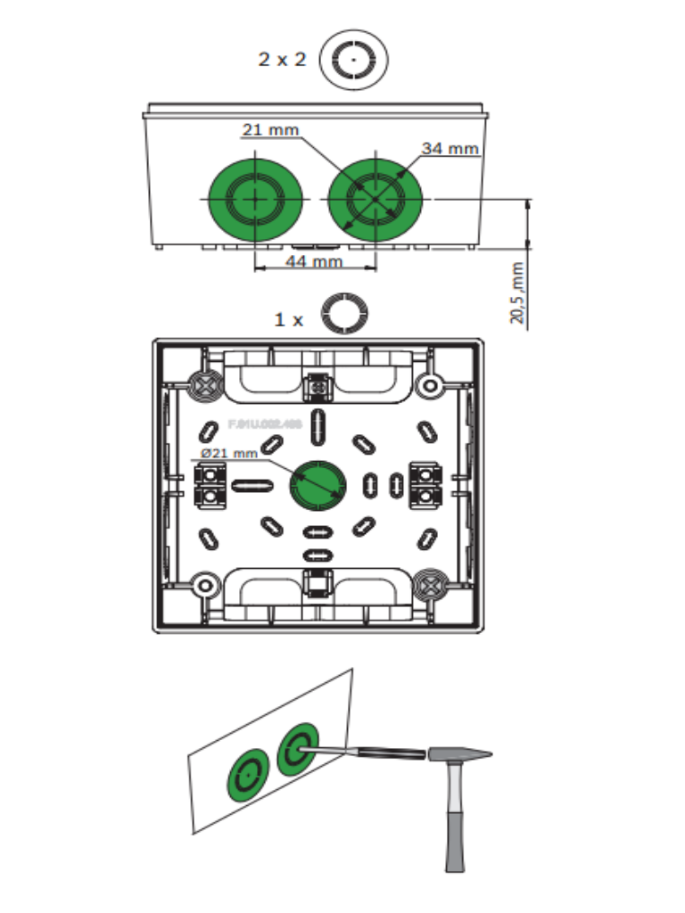 BOSCH F_FLMIFB126S - Carcasa para montaje en superficie