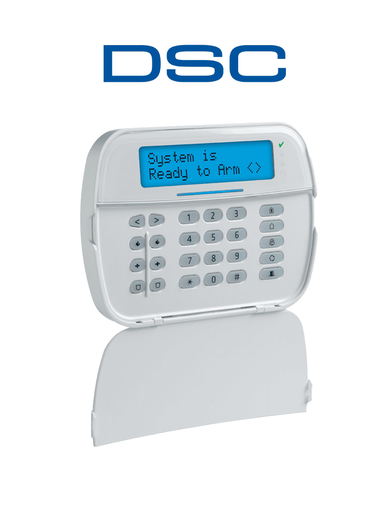 DSC HS2LCDWFP9 - Teclado LCD Alfanumérico Inalámbrico PowerG con credencial de proximidad compatible con NEO · SKU DSC1170008