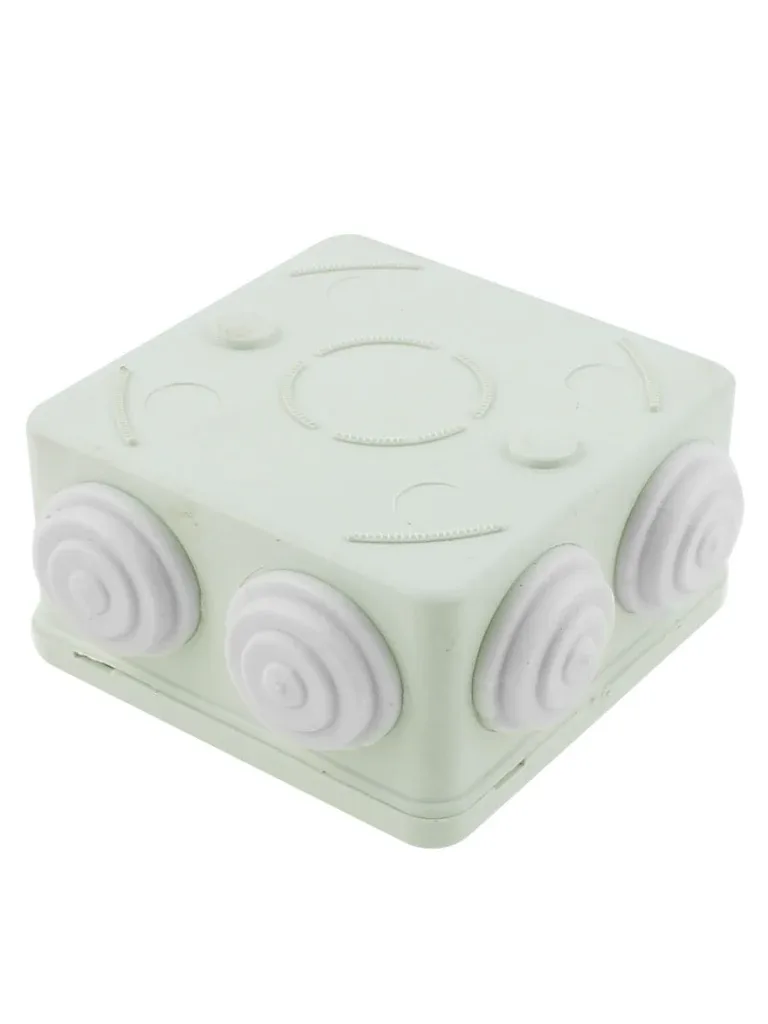 SAXXON PB085 - Caja de conexiones con 7 entradas / PVC libre de halógenos / Compatible con cámaras Bullet / Domo / Dimensiones 85 x 85 x 50 mm (Ancho x Alto x Fondo) / IP55