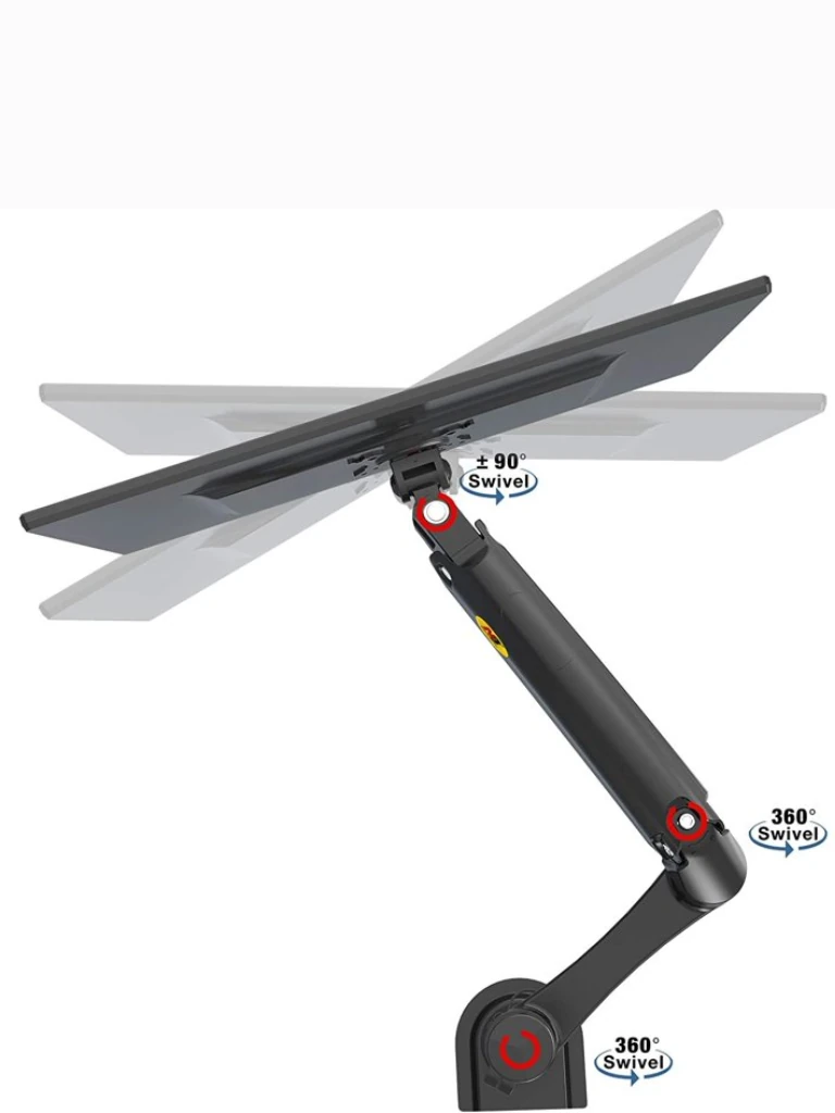 TCE H100 - Soporte de Escritorio para Pantallas de 22 a 35" , Carga Máxima 9 Kg , VESA 75x75mm / 100x100mm , Ajuste Inclinación y Rotación
