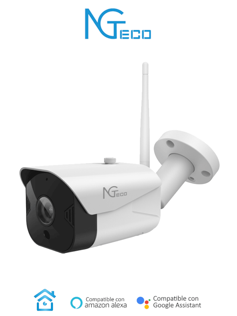 NGTECO NGC401 - Cámara Bullet WiFi / 1080P / Distancia IR 15 metros / Almacenamiento local y en la nube / Control Remoto / Audio Bi-direccional / Funciona con Alexa — ZKTeco · SKU ZKT0030004