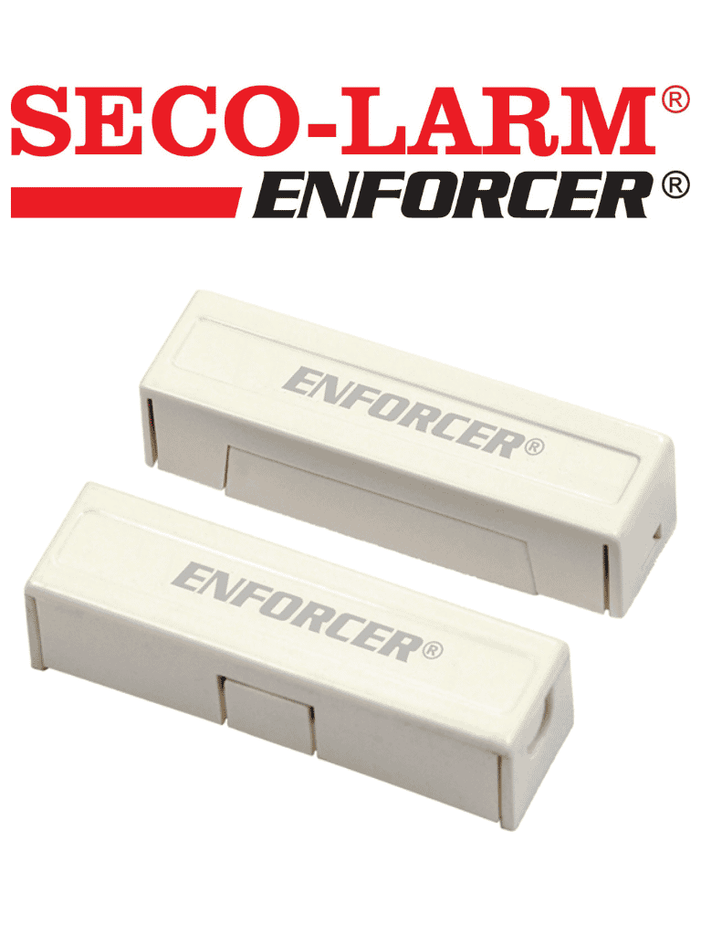 Seco-Larm SM433TQW - Contacto magnético BLANCO de sobreponer 1-1/4" (31mm) Gap Compatible paneles DSC / RISCO / BOSCH