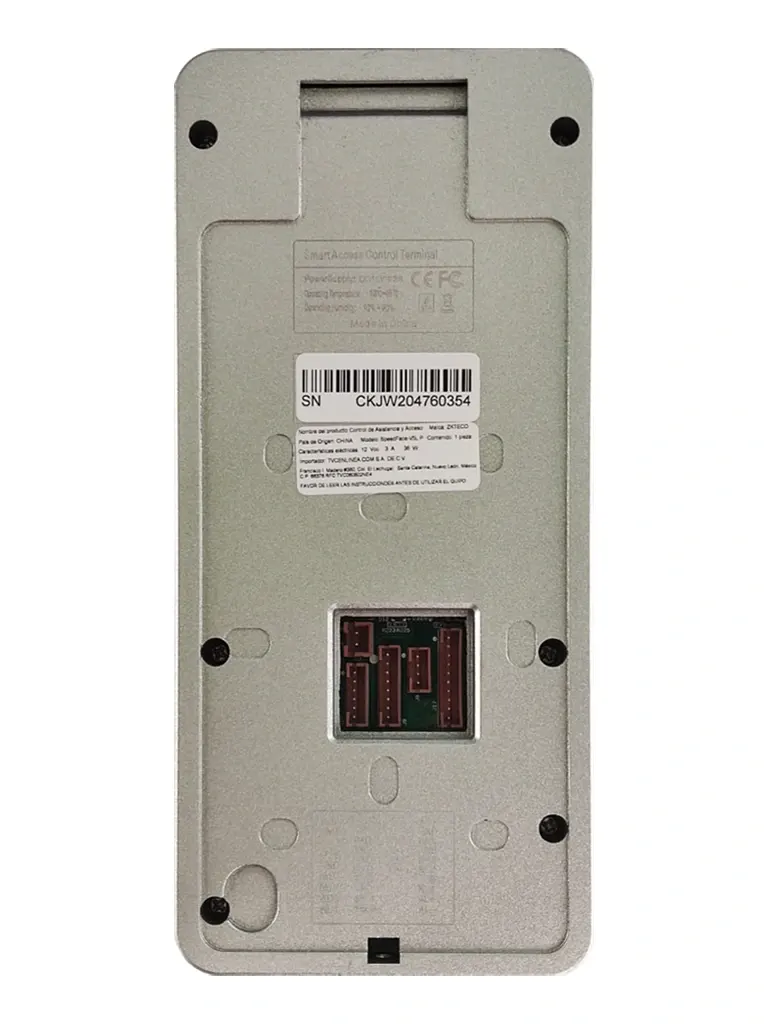 ZKTECO SpeedFaceV5LWIFI - Control de Acceso y Asistencia Visible Light con Autenticación Facial (6000 Rostros), Huella Digital BioID+ (6000), Tarjeta ID 125 KHz, Soporta 200,000 Eventos y Conectividad TCP/IP o WiFi